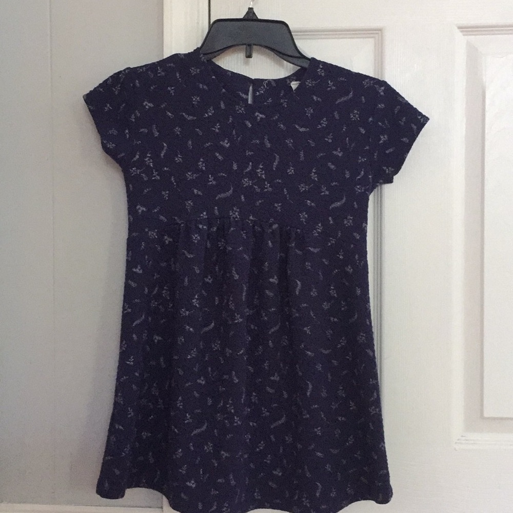 Navy blue print dress